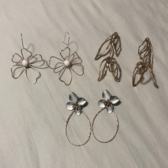 Anthropologie Jewelry - ANTHROOLOGIE/ZARA floral earring bundle